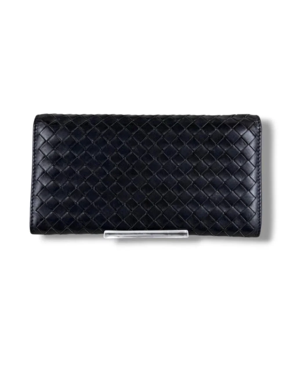 Bottega Veneta Intrecciato Leather Wallet Bifold Dark Navy